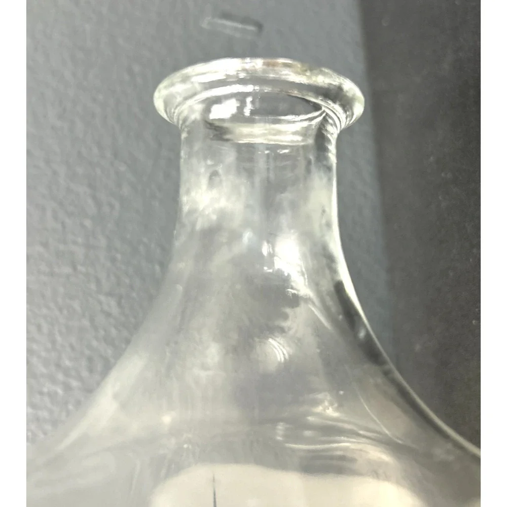 Vintage 1950’s French Decanter Bottle Vase Missing Stopper Nautical Horse Buggy